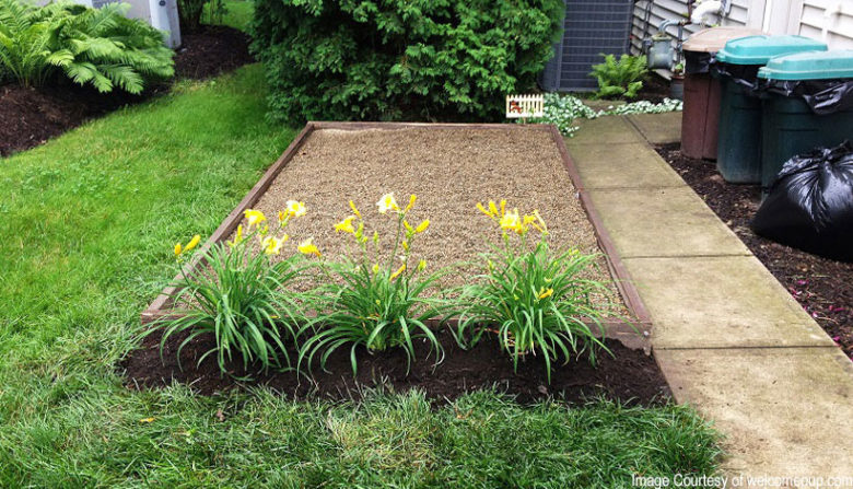 Dog waste bed