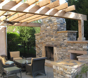 Outdoor fireplace