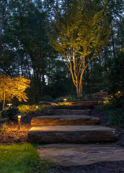 Walkway landscape lighting
