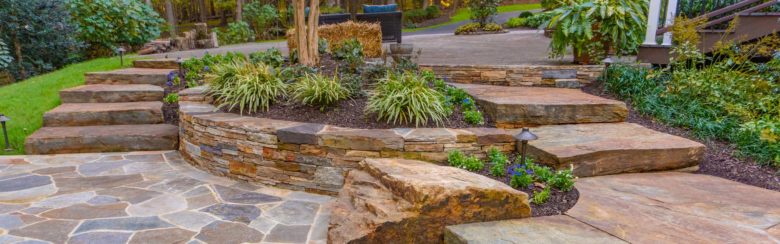 Walkway paver landscape design in Dayton, MD
