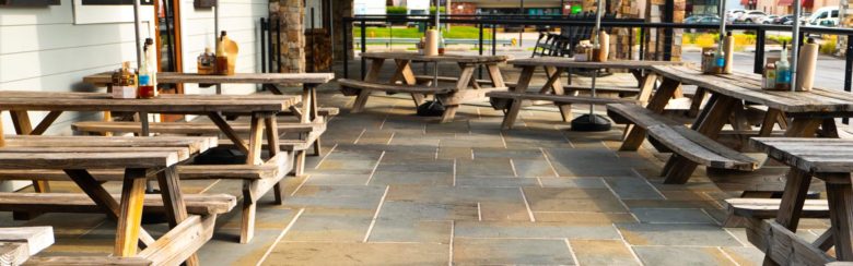Hardscaping patio deck at commercial location in Glenwood, MD