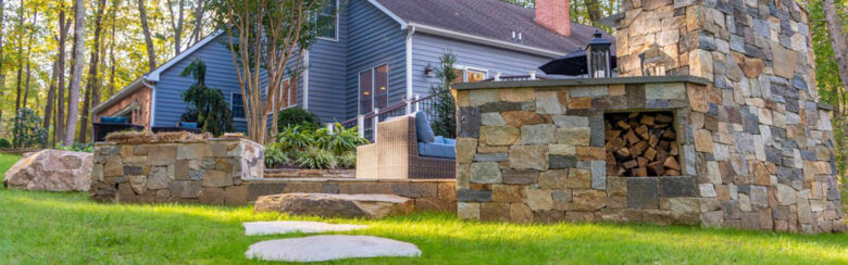 Home Yard with Hardscaping in Ellicott City, Marriottsville, Fulton, Highland, Howard County